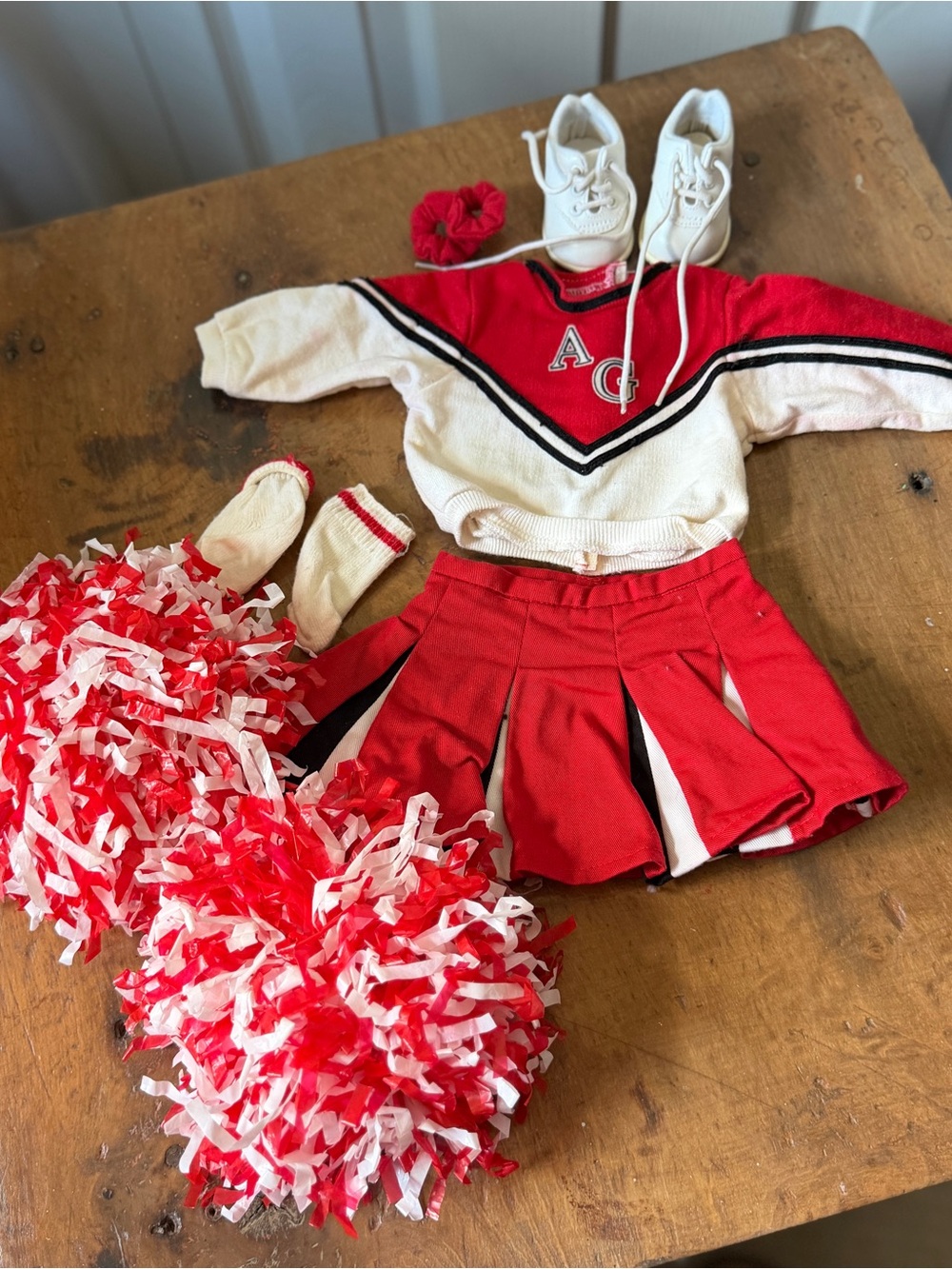 American Girl Of Today Doll Red Cheerleader Outfit 1996 Pompoms Sneaker